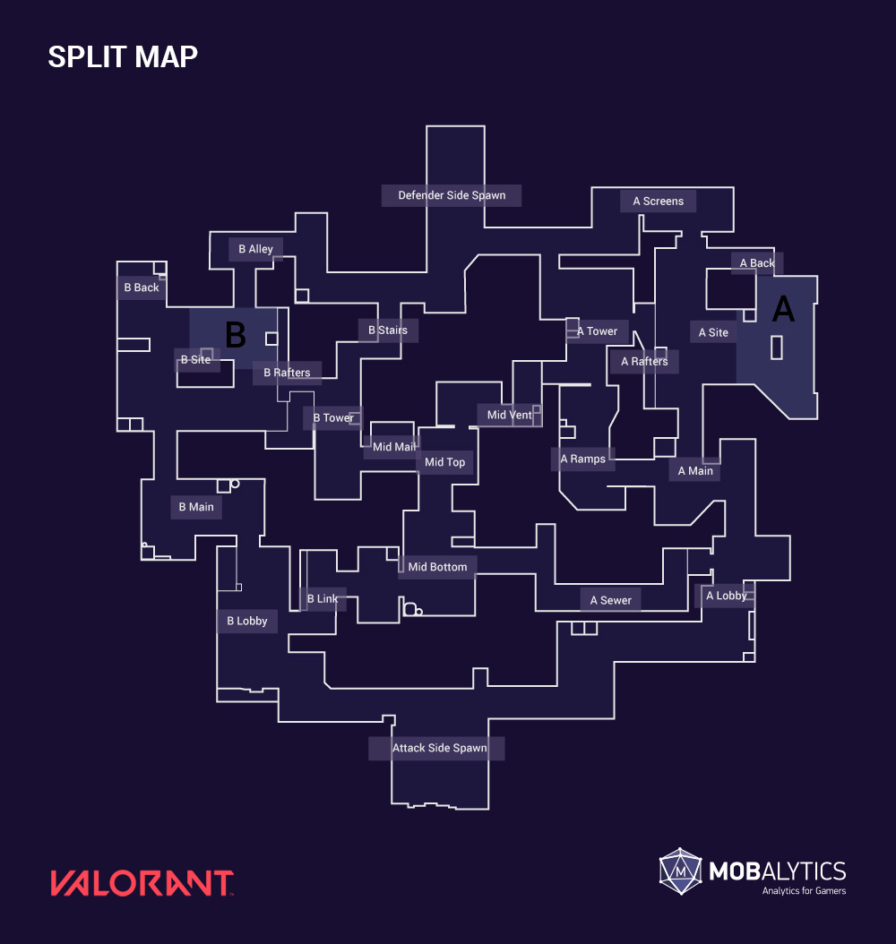 Valorant split maps w/ callouts